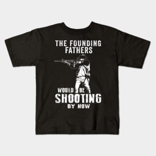 Founding Father Shooting Fathers Day Kids T-Shirt